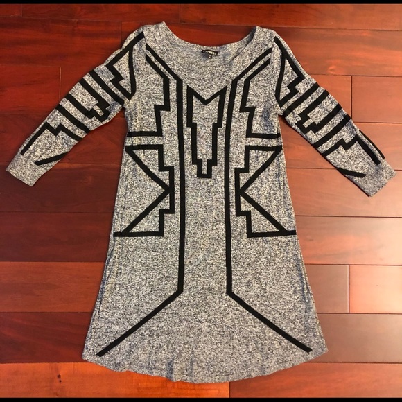 Express Dresses & Skirts - Express Geometric Soft Knit Sweater Dress Awesome Condition Sz M Medium